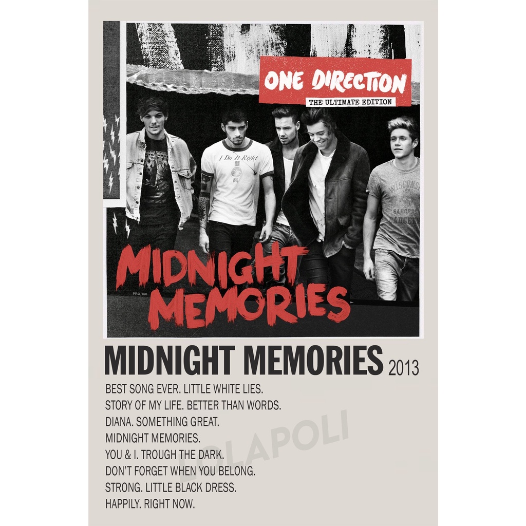 Poster Cover Album Midnight Memories - One Direction