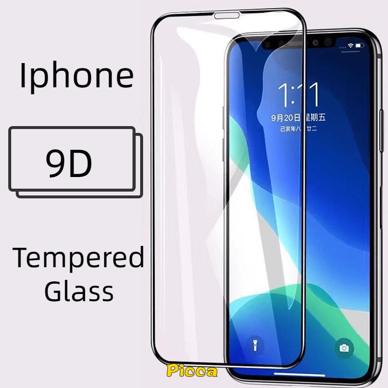 IPHONE 9d Tempered Glass Kompatibel Dengan Iphone11 13 12 14 Pro Max XR 7 8 6 6S Plus X XS Max SE 2020full Pelindung Layar Anti Jatuh