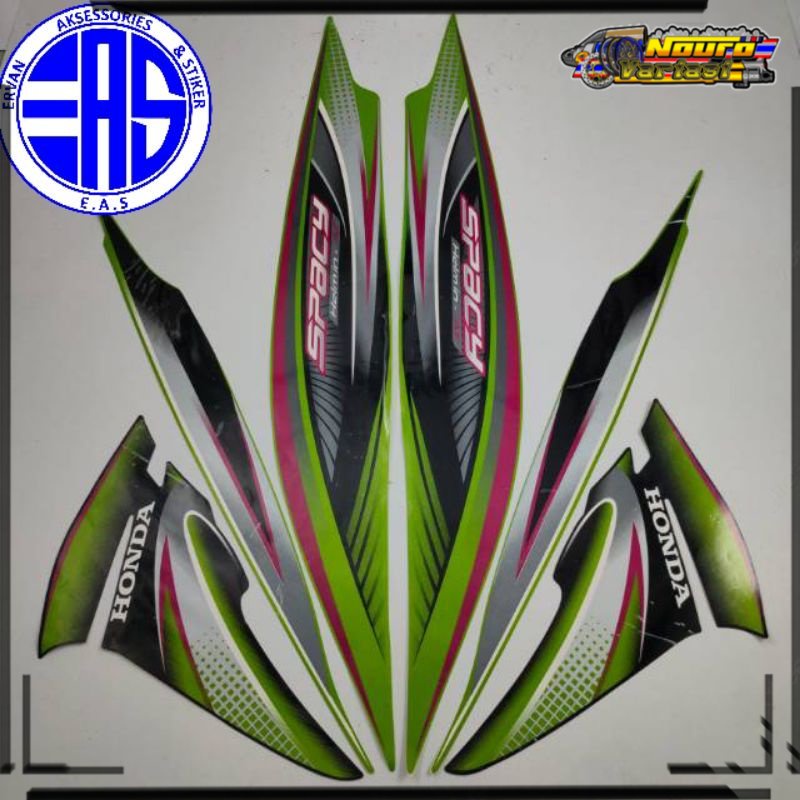 striping honda spacy karbu 2011 hijau list body standar berkualitas