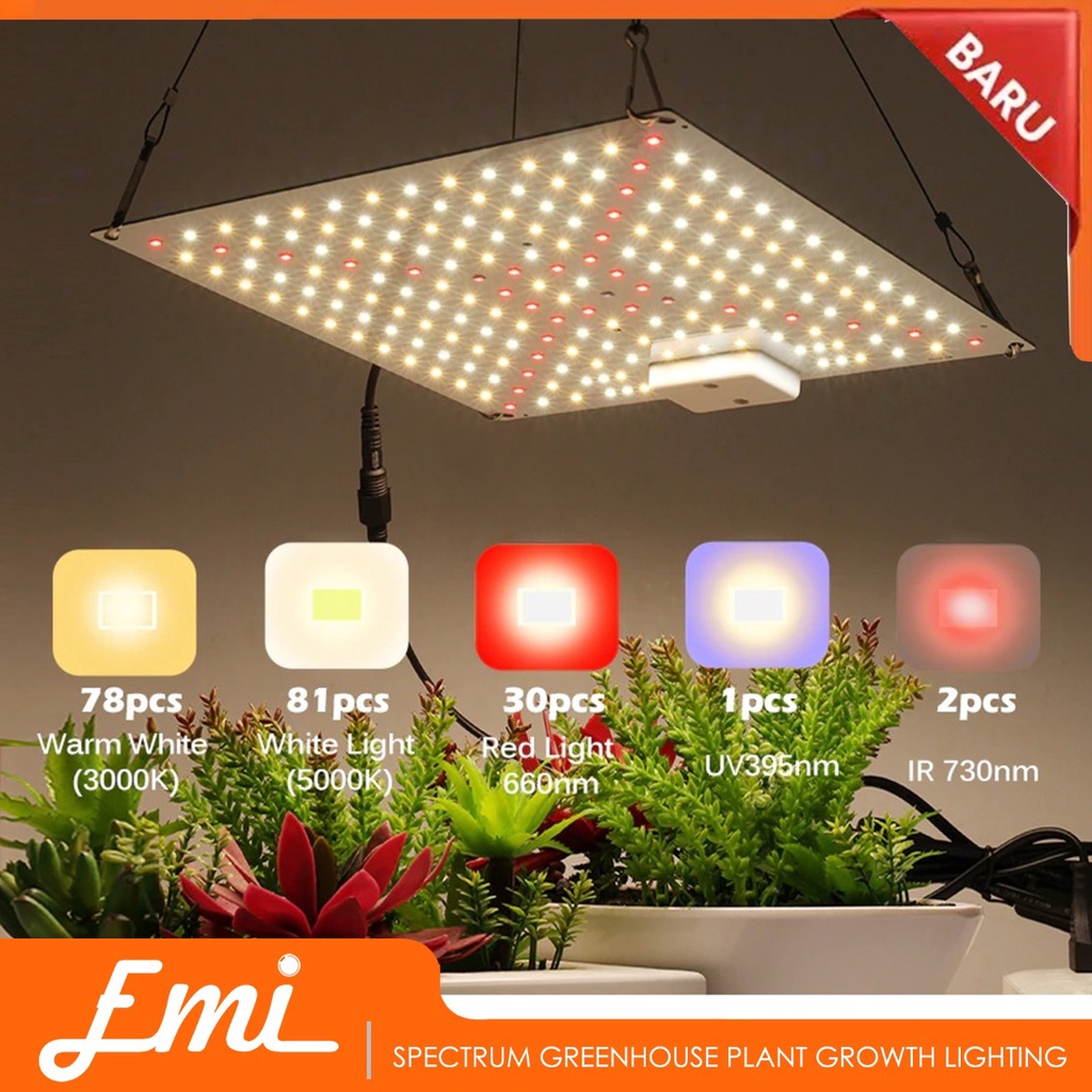 Lampu Tanaman Phyto Lamp Spectrum Plant Grow Lighting 192 LED 24Watt With UV