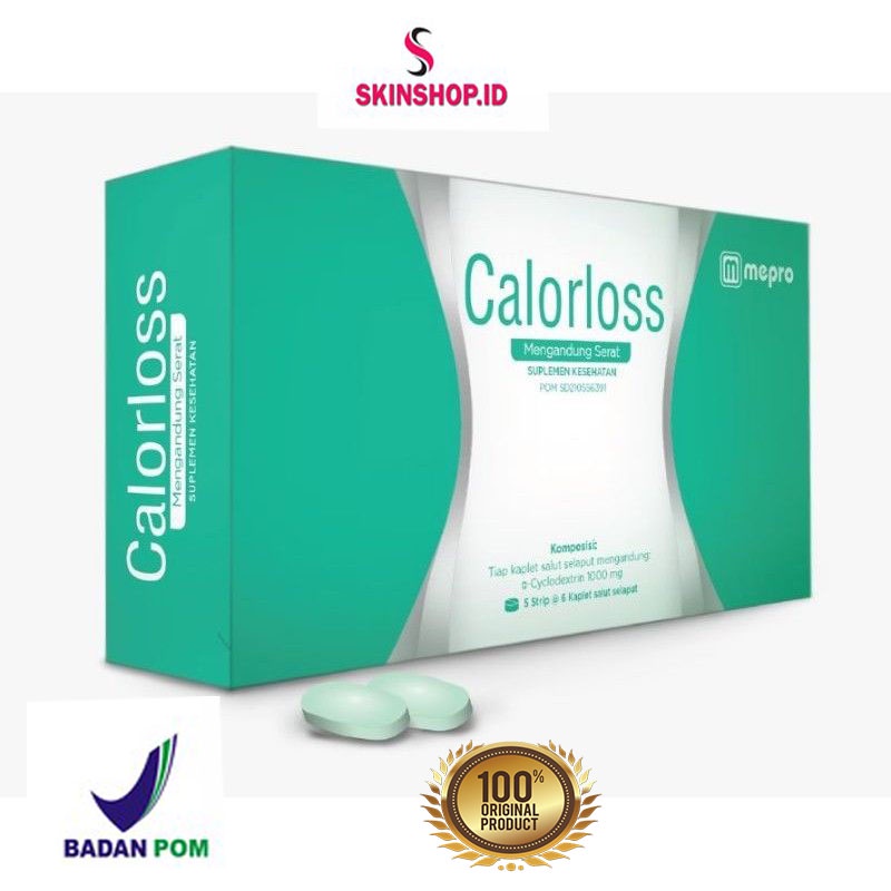 Calorloss Original Box isi 30 Obat Pelangsing Mengandung Serat Mengikat Lemak