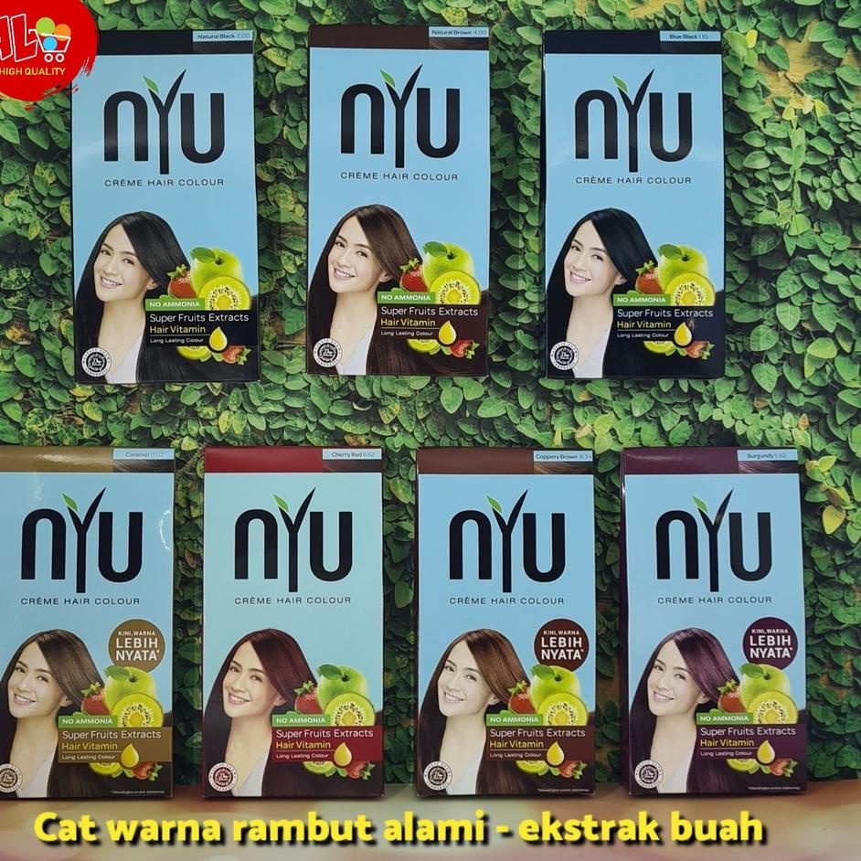 Jual Stok Terbaru Pewarna Cat Rambut Alami Nyu Creme Hair Colour No