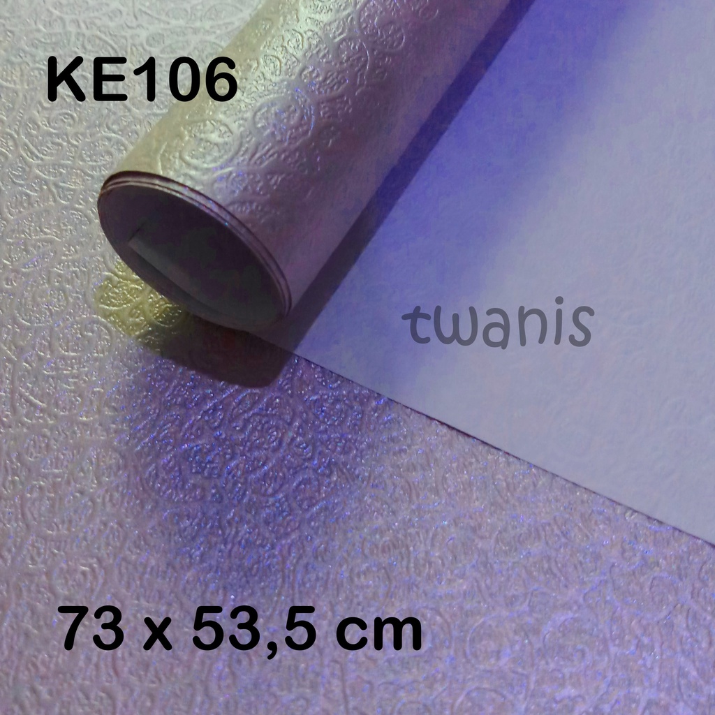 

Kertas Emboss warna abu ungu muda pembungkus hampers eksklusif (isi 10 lembar)