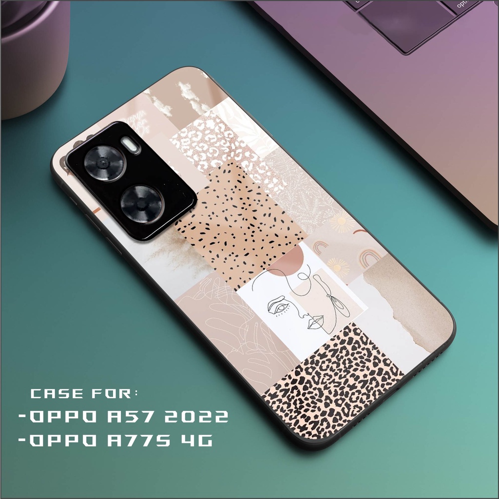 Casing Oppo A57 2022 - OPPO A77S Hardcase 2D Glossy Case Motif AESTHETIC