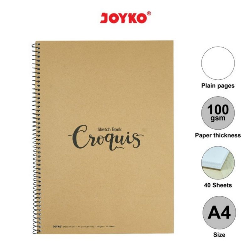 

Buku Sketsa Joyko SKBK-706-3A4 Sketch Book A4 40 Lembar