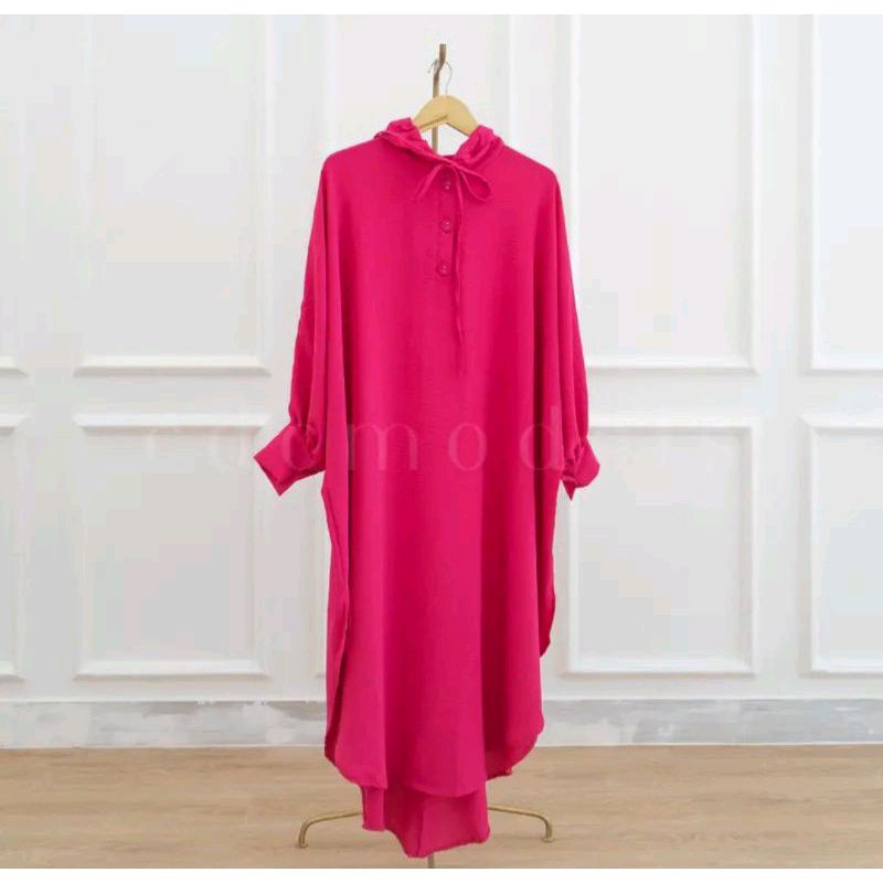Tunik Hoodie Fuchsia New