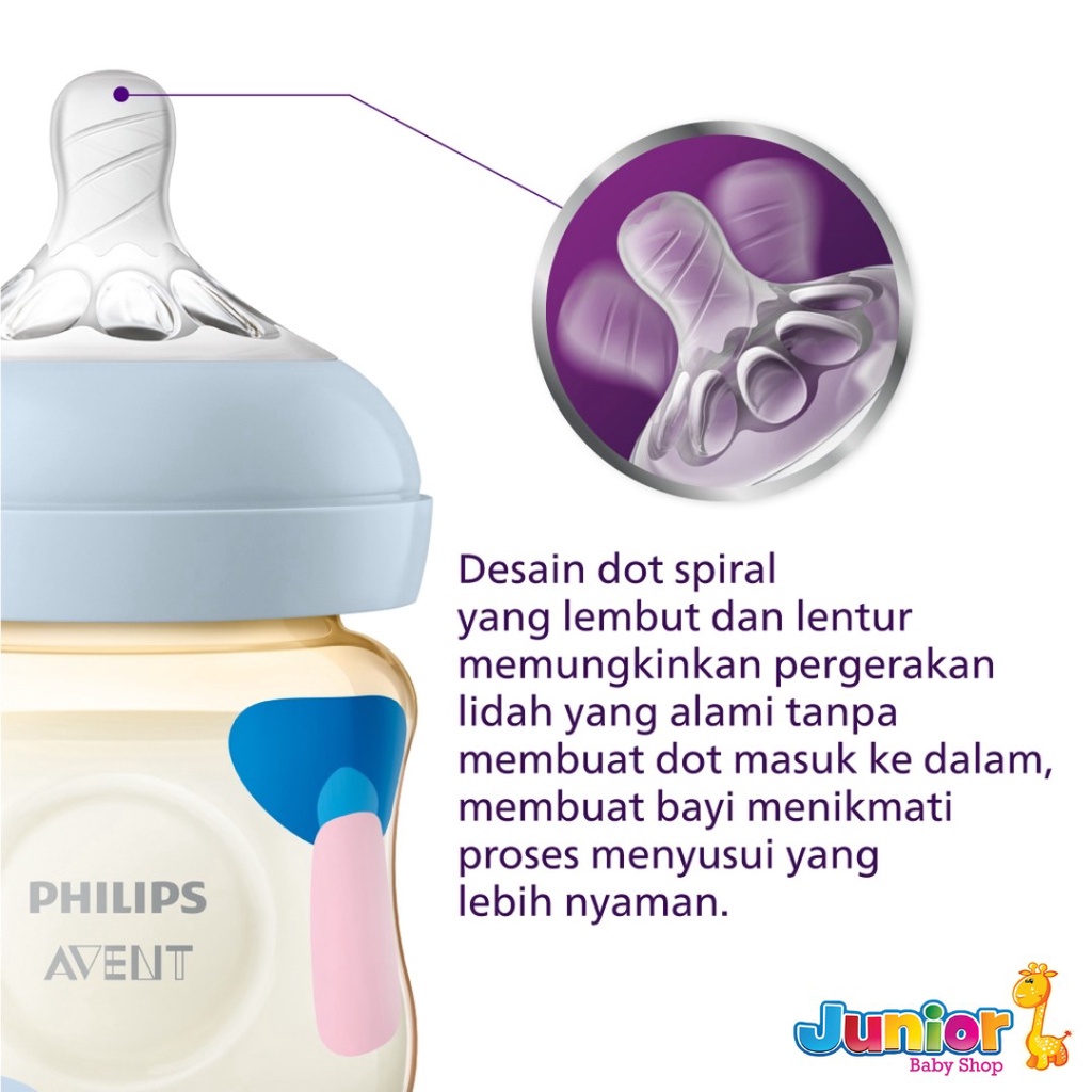 Philips Avent Natural PPSU Twin Bottle 0M+ 125ml