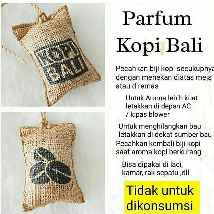 BOP PENGHARUM PEWANGI PARFUM GANTUNGAN MOBIL BIJI KOPI BALI PENGHARUM RUANGAN AROMA COFFEE KHAS LAMPUNG KRAKATAU GAYO