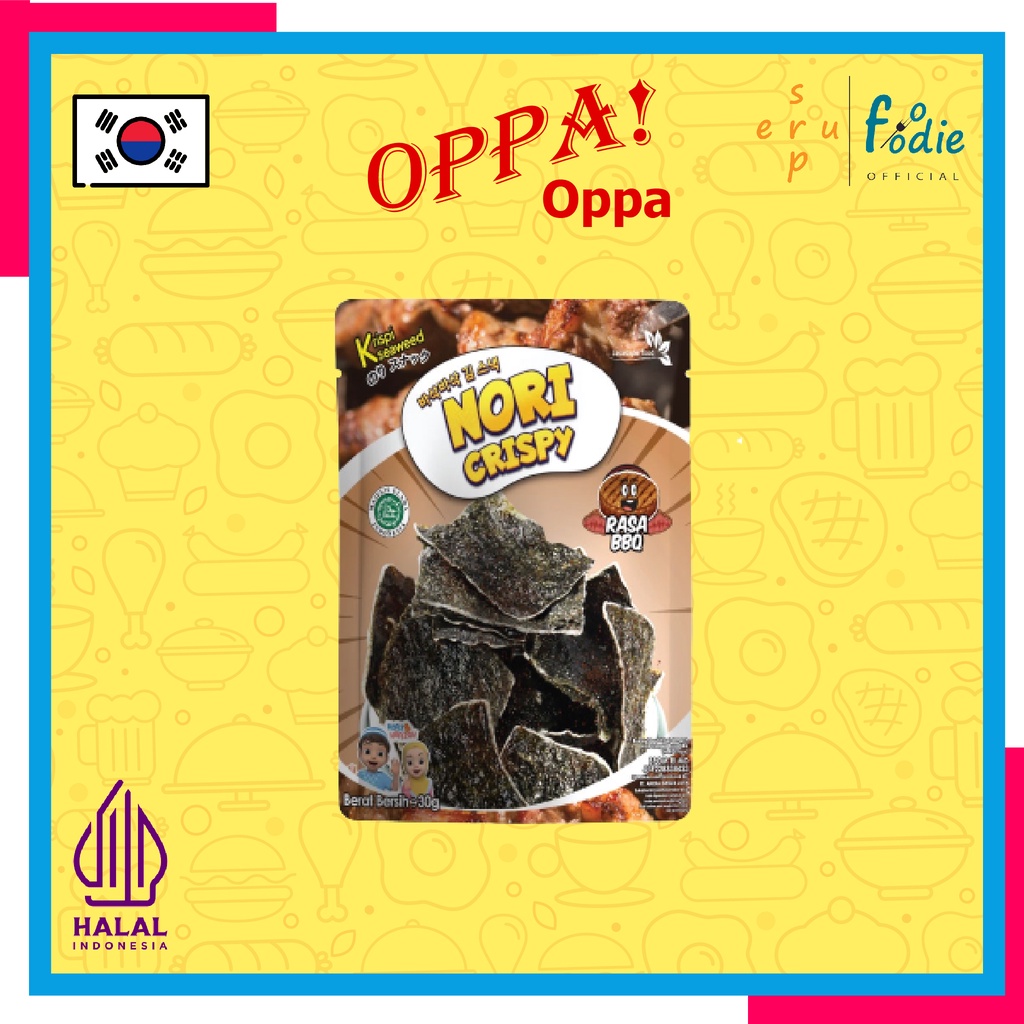 

SUPERFOODIE Nori Crispy / Rumput Laut Crispy Kering / Nori Crispy Seaweed / Seaweed Snack / Snack Nori / Rumput Laut Nori Crispy Seaweed Snack Korea Halal Rasa BBQ