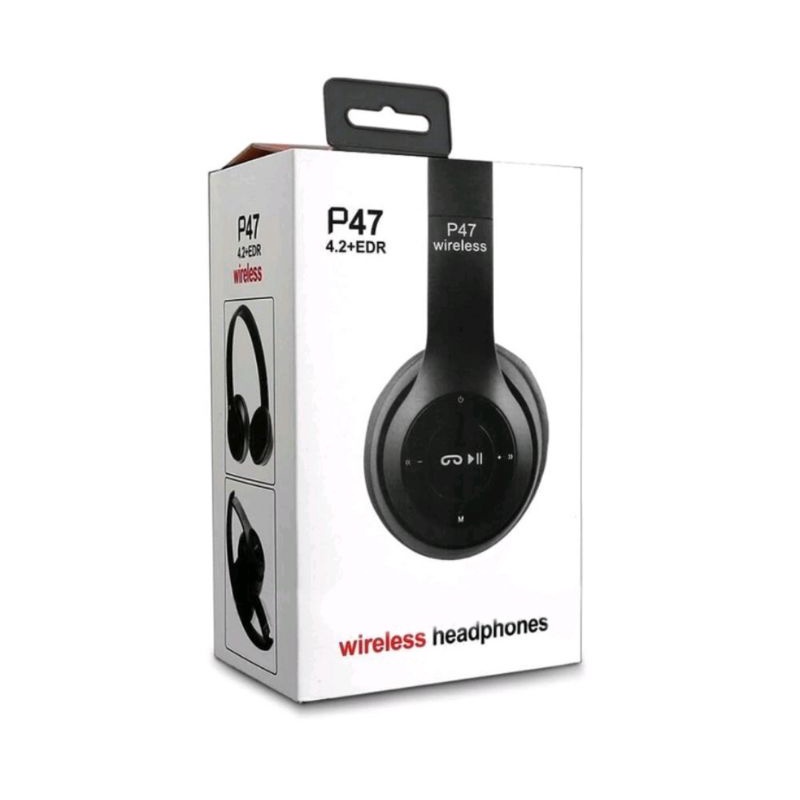 HEADPHONE BLUETOOTH P47 PURE BASS GOOD QUALITY HEADSET WIRELESS P47 PRO