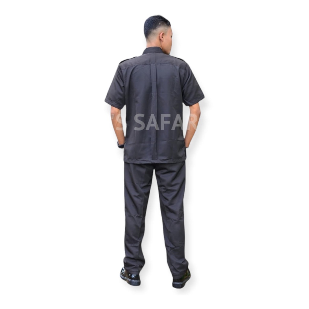 Setelan Seragam Safari Baju Safari Seragam Safari Security Satpam Tangan Pendek