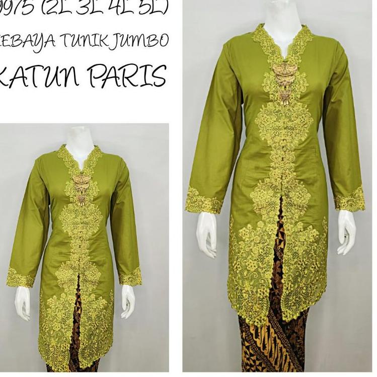 Terbaru Indah KEBAYA JUMBO ENCIM TUNIK LENGAN PANJANG BORDIR SENADA KATUN PARIS KEBAYA WISUDA KEBAYA