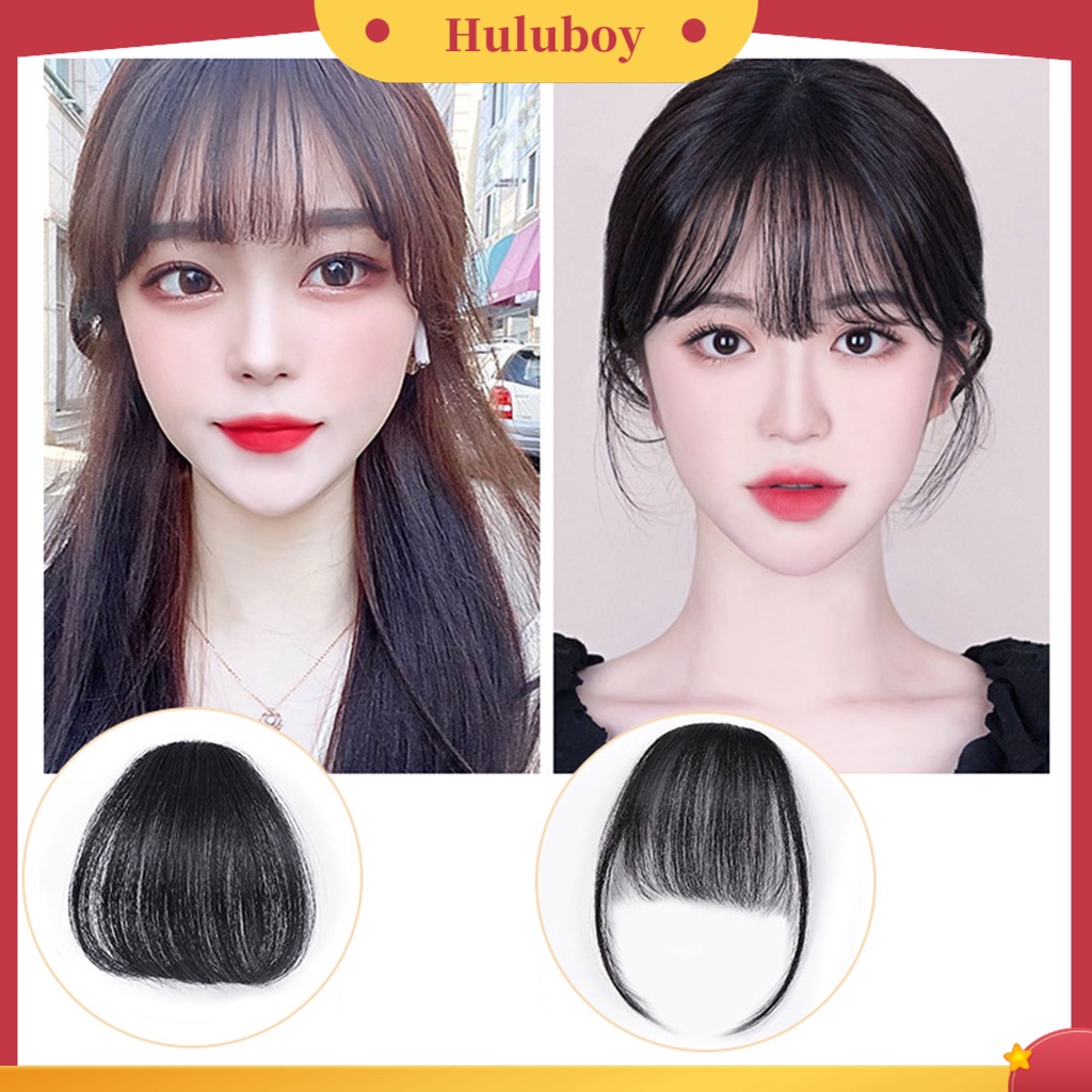 Wig Poni Depan Model Klip on Bahan Serat Sintetis Untuk Wanita