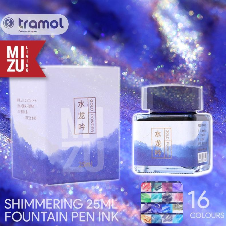 

TRAMOL GOLD SERIES 25ML SHIMMERING FOUNTAIN PEN INK TINTA GLITTER EMAS PERAK TERLARISS...,,,,,