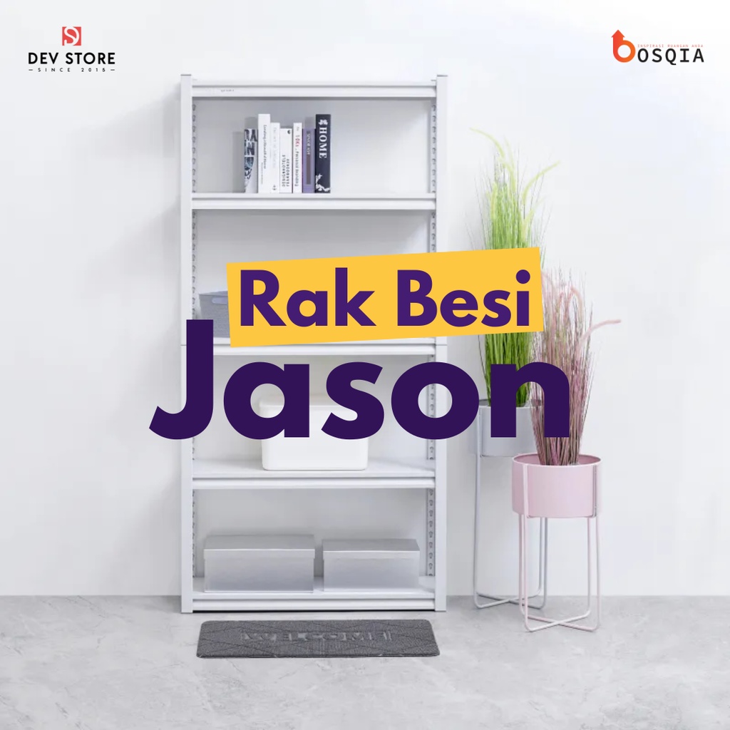 Rak Besi 5 Tingkat - Putih / Rak Minimalis / Rak Serbaguna / Jason
