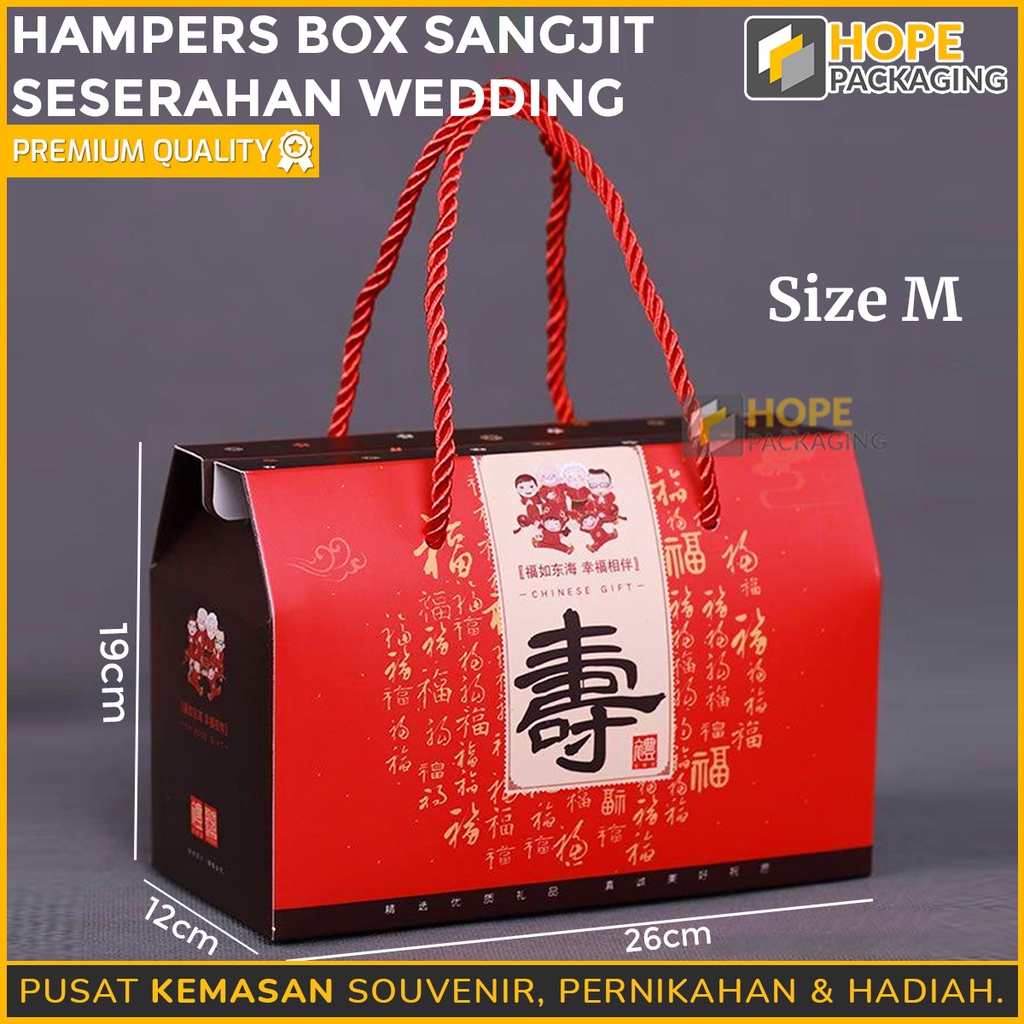 Hampers Box Sangjit / Kotak Tenteng Souvenir Wedding Sangjit  / Kotak Bingkisan Chinese Wedding