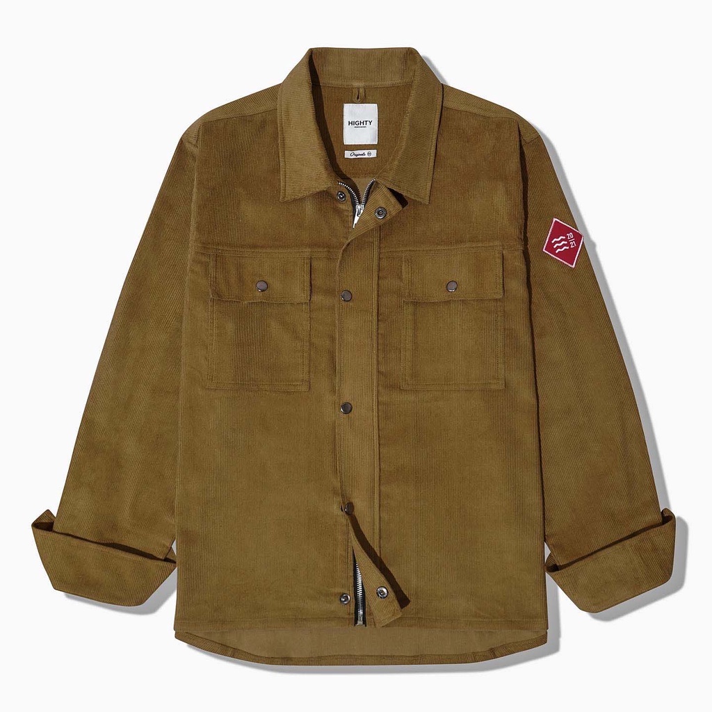 HIGHTY Tan Mustard Corduroy Jacket | Jaket Truker Motor Pria