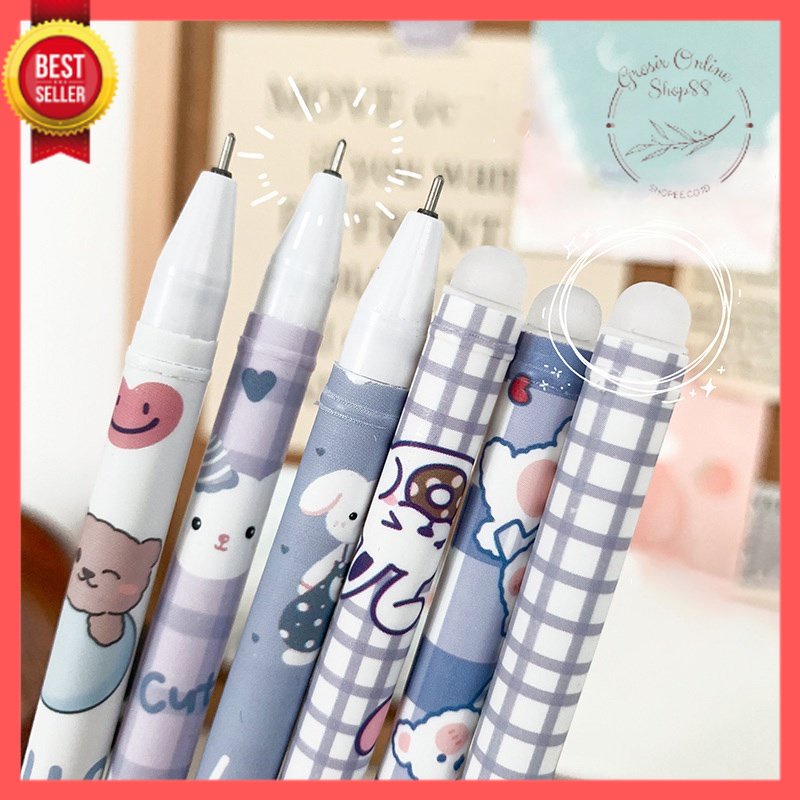 GOS - H210 - Pulpen Gel - Ballpoint Erasable Pen - Pulpen Gel Bisa Di hapus - Pulpen Gel Karakter Per-Pcs