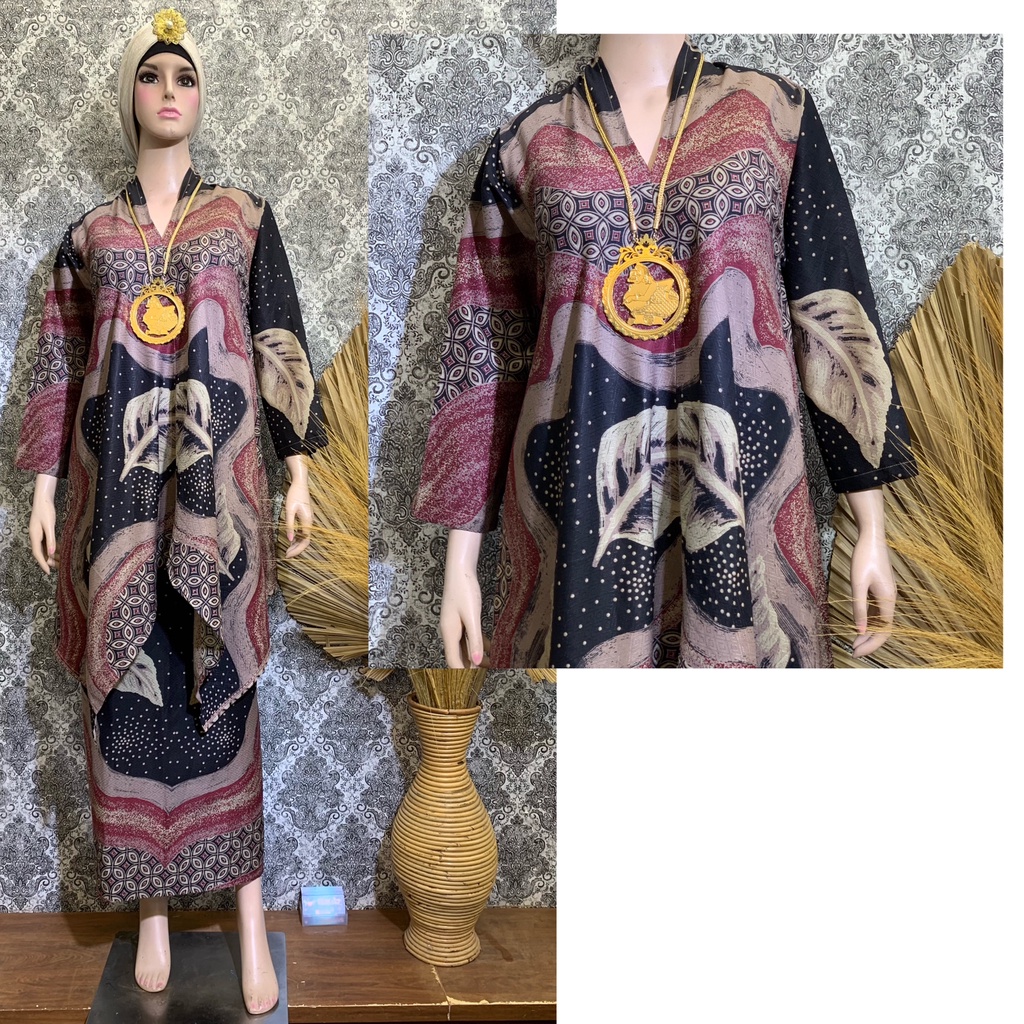 Set Rok Batik Viscose Silk | Stelan Rok Batik Semi Sutera Premium | Set Rok Batik Maharani jumbo