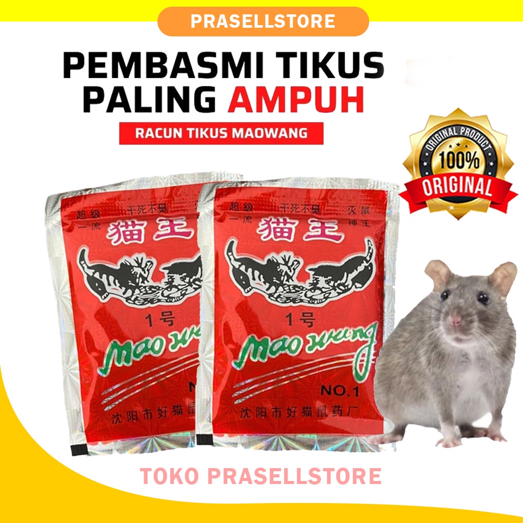 Racun Tikus Mati Kering dan Tidak Bau - Mao Wang Racun Tikus Paling Ampuh Langsung Mati di Tempat