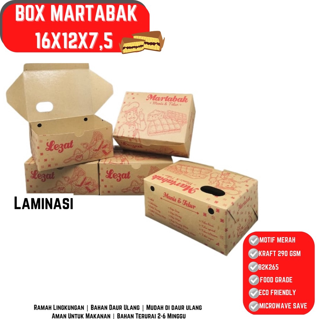 BBox Martabak Telor &amp; Manis Laminasi (B2K265-14X12X7.5 Cm)