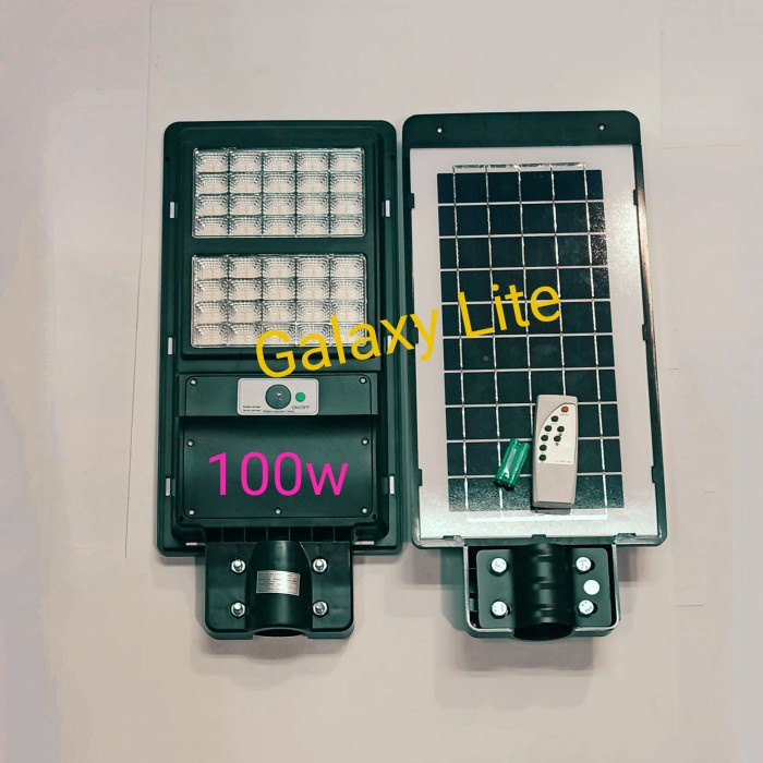 Lampu jalan tenaga surya 100watt plus remote