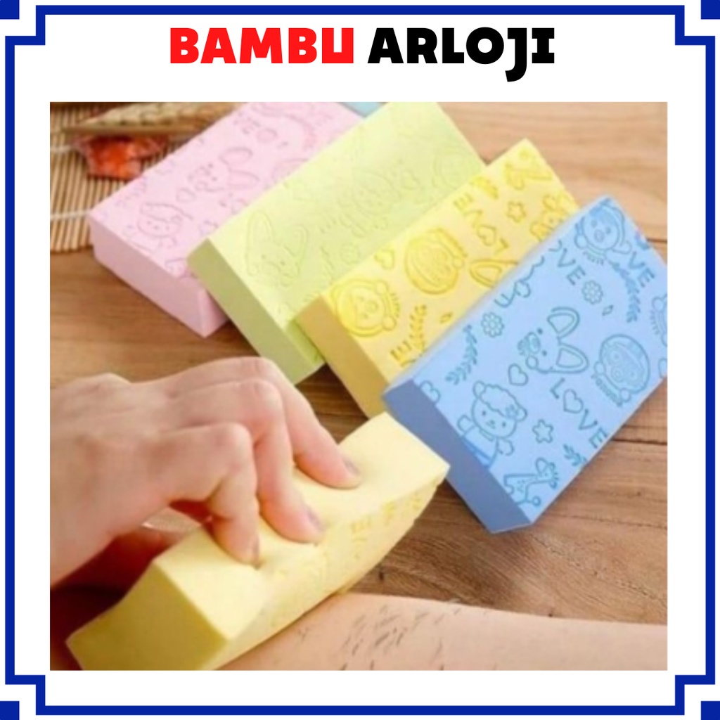 BAJ Spon Busa Mandi Sponge Spons Pembersih Daki Dewasa Bayi dan Anak Penghilang Pengangkat Kulit MatI - PM001