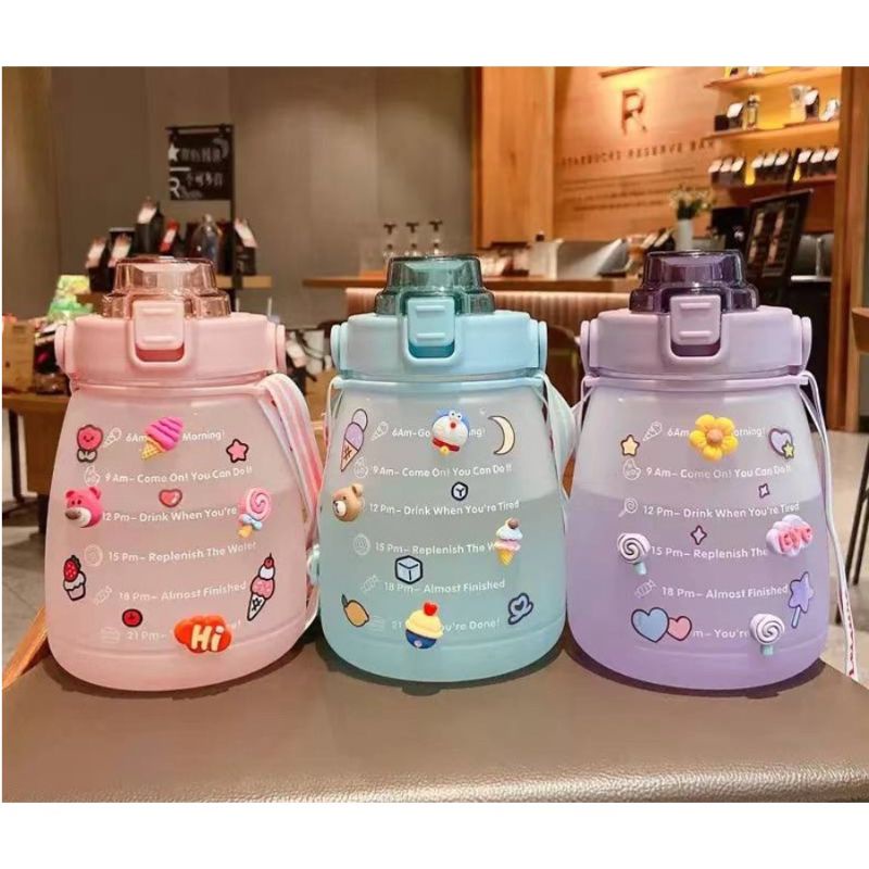 BOTOL MINUM VIRAL MODEL GRADASI/BOTOL MINUM GEMOY BERUANG LUCU MODEL KEKINIAN