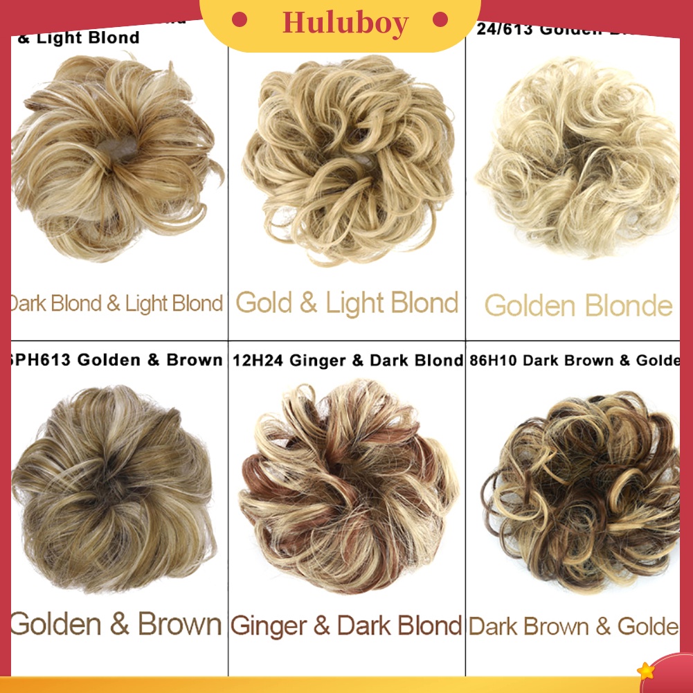 Wig Rambut Palsu Model Keriting Bahan Serat Sintetis Untuk Wanita
