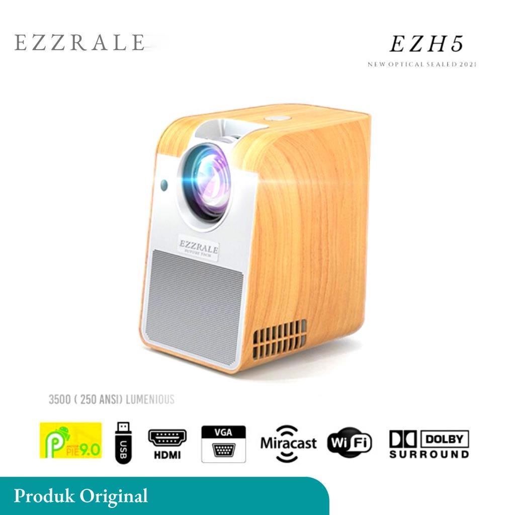 Ezzrale EZH5+ Mini Proyektor Projector Smart Mini  Android Bluetooth Speaker WIFI Mirroring