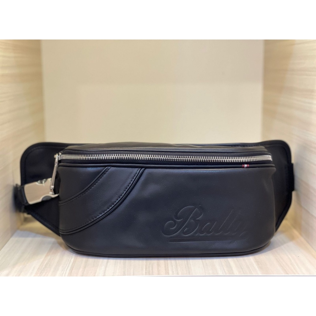 TAS BRANDED WAISTBAG BALLY SKY LEATHER BLACK
