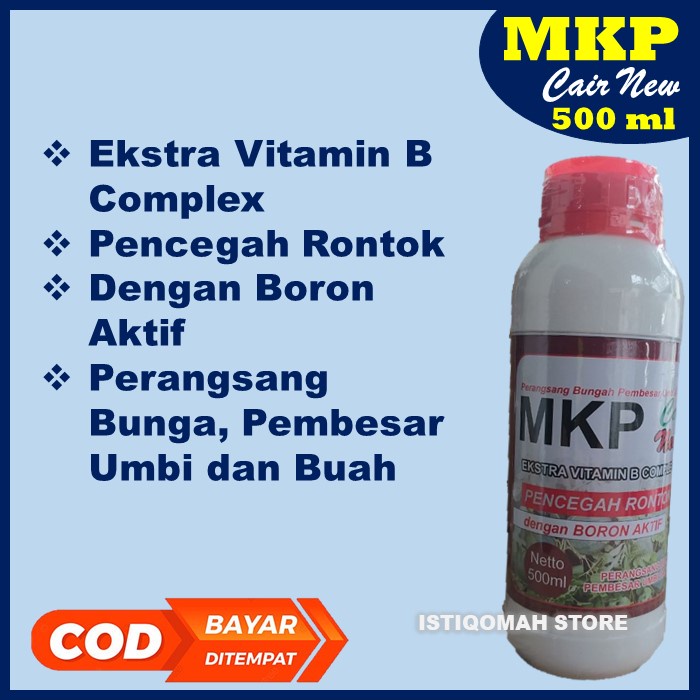 Pupuk MKP Cair New 500ML Obat Semprot Pencegah Rontok Bunga dan Buah Tanaman Sayuran Tomat - Pupuk Anti Rontok Bunga dan Buah Tanaman Tomat -  Pupuk Pembesar Buah Tomat yang Bagus dan Ampuh MURAH TERLARIS