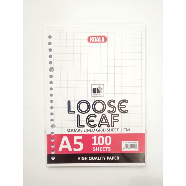 

Loose Leaf Koala Kotak-Kotak A5 100