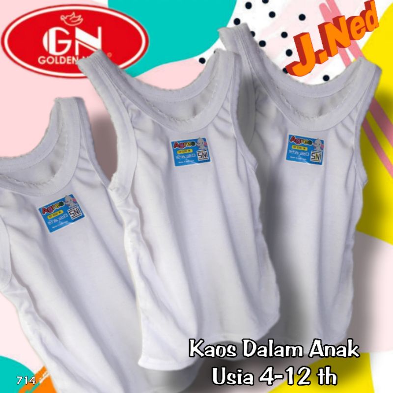 J714 SINGLET ANAK AGREE KAOS DALAM ANAK ART SF 039