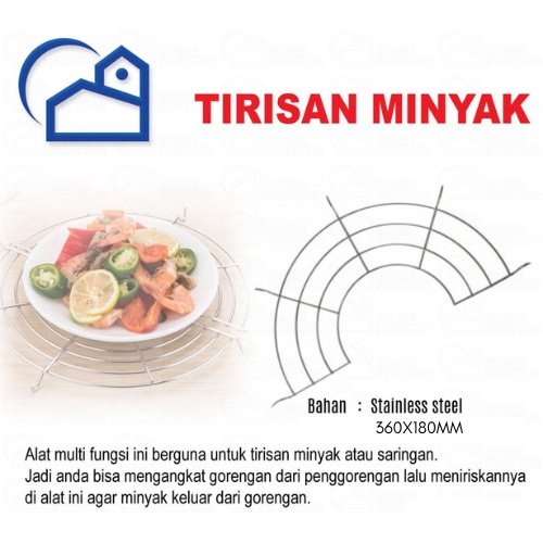 Alat Tirisan Minyak Saringan minyak Stainless steel / Alat Tiris Gorengan 134 132