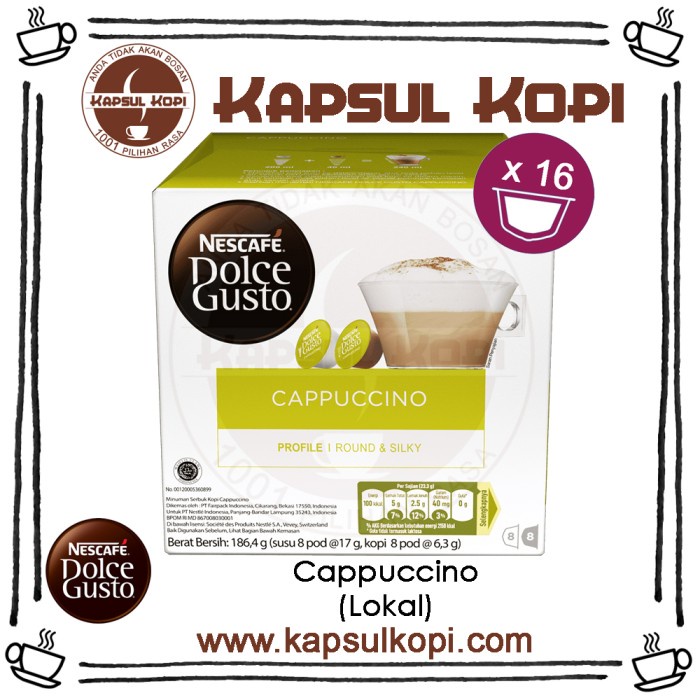 

Paling Murah! Cappuccino Kapsul Kopi Nescafe Dolce Gusto Ndg Capsule