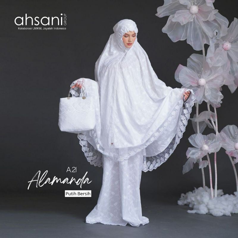 Mukena Alamanda A.21 Full Cotton Bordir By Ahsani