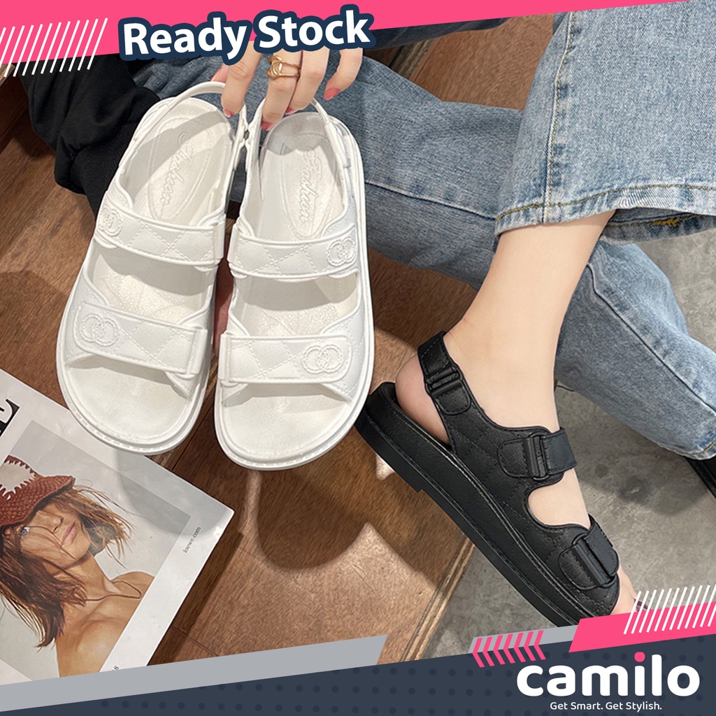 ☀CAMILO☀ SF24 Sandal Tali Belakang TikTok!!! sandal wanita import / Sepatu Wanita Sneaker