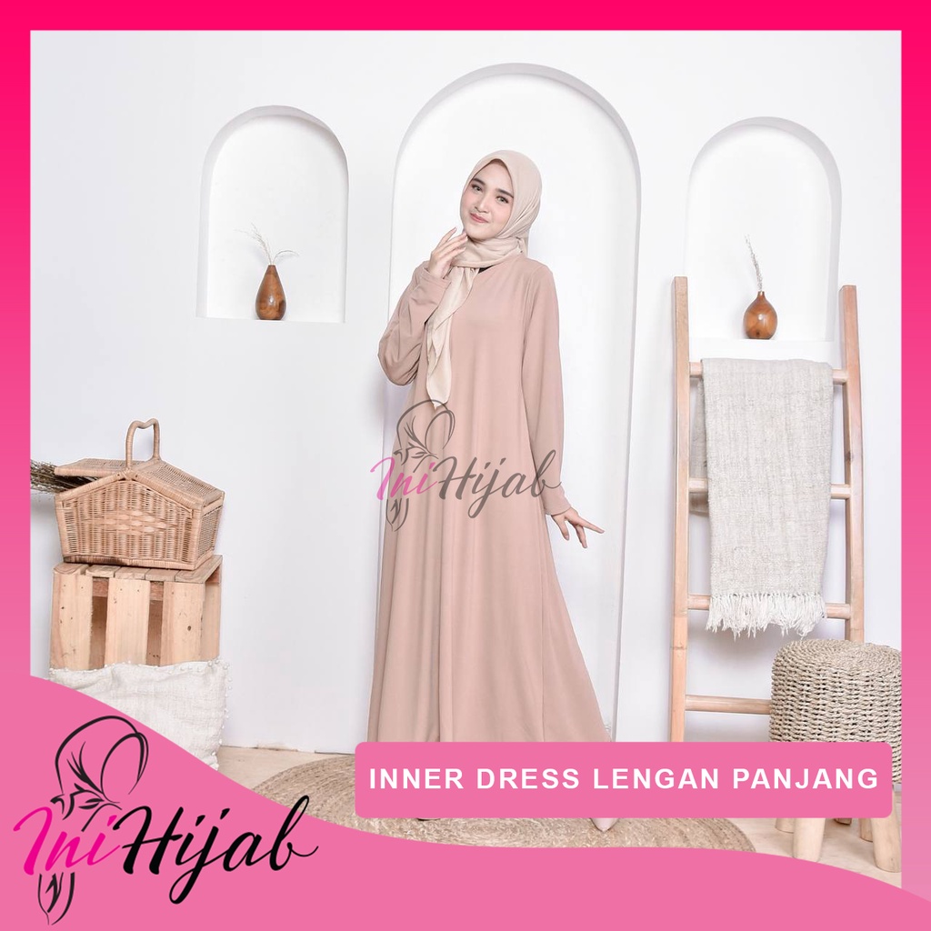 Ini Hijab - Gamis Jersey / Inner Dress lengan panjang Jersey