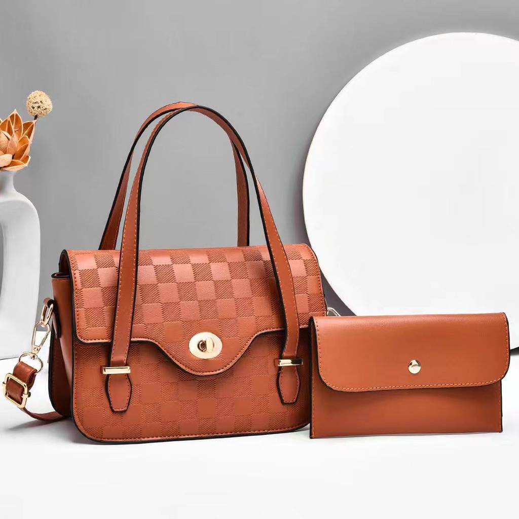 CR 7868 RISCE TAS 2IN1 IMPORT WANITA CEWEK PEREMPUAN JAKARTA BATAM