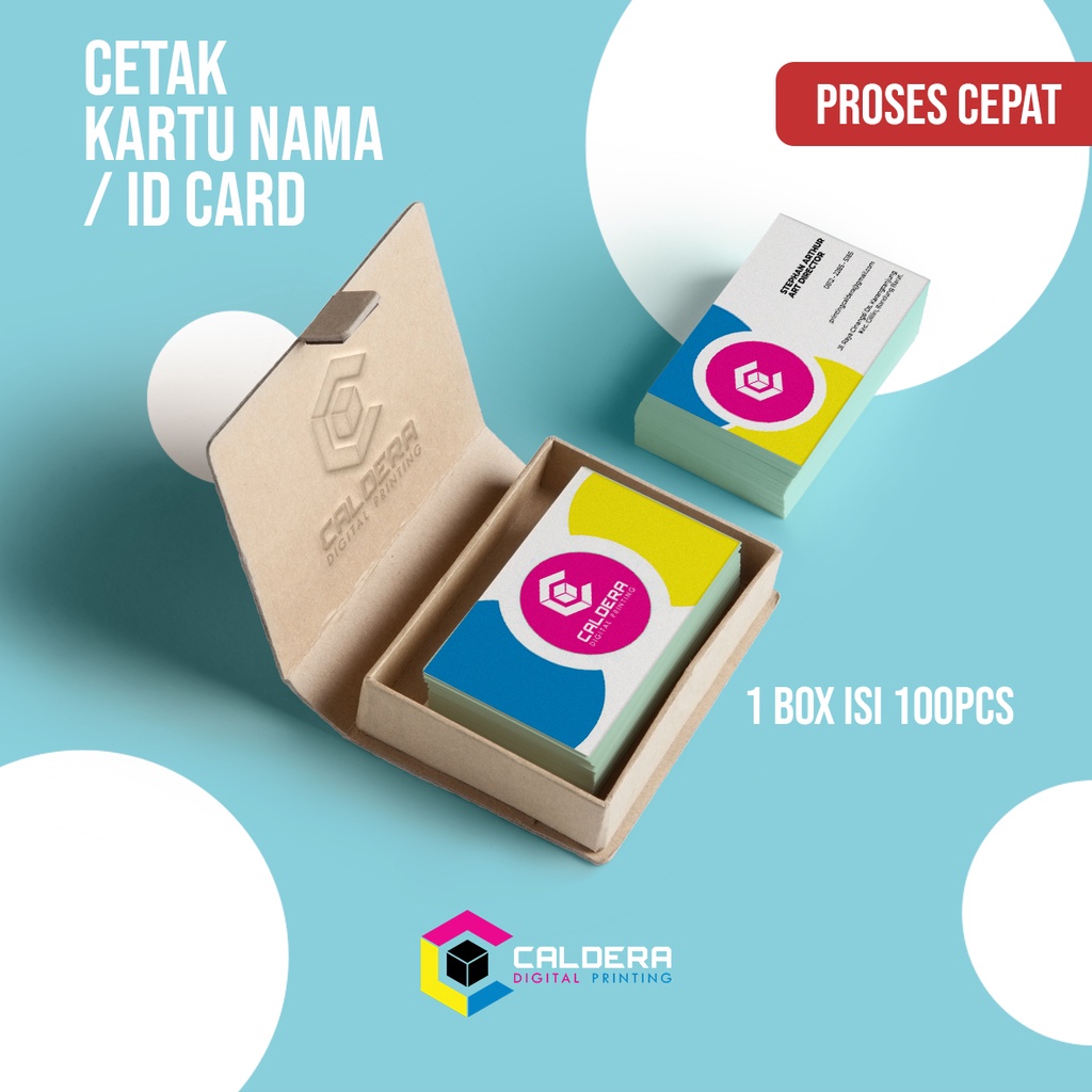 

Cetak Kartu Nama / Business Card Custom per Box isi 100 Lembar bisa Cetak 2 Muka - CALDERA DIGITAL PRINTING