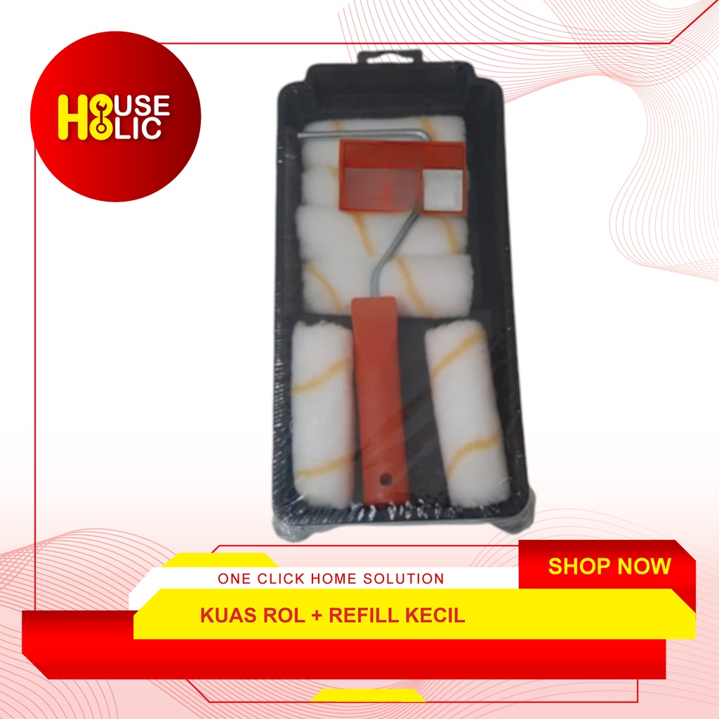 Kuas Rol Kecil 4&quot; Set Bulu Isi Refill Kuas Cat Cet Roll / Paint Roller
