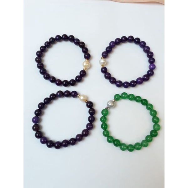 Mutiara Lombok Asli | Gelang batu alam kombinasi mutiara air tawar