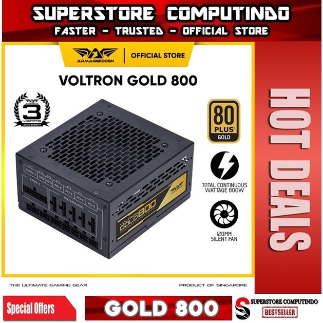 Power Supply Armaggeddon Voltron Gold 800 Modular PSU 80+ Gold