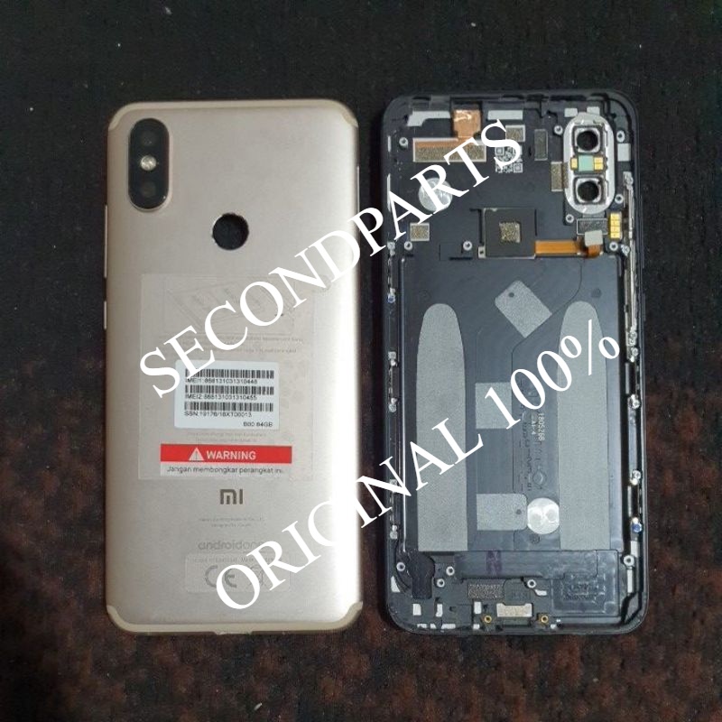 CASING BACKDOOR TUTUP BELAKANG FULLSET FINGERPRINT XIAOMI MIA2 MI A2 / MI6X MI 6X ORIGINAL COPOTAN