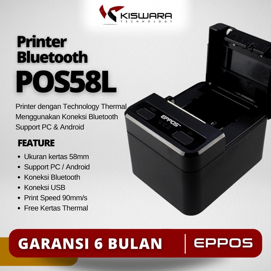 Printer Thermal EPPOS PLUS 58mm POS58L USB BLUETOOTH