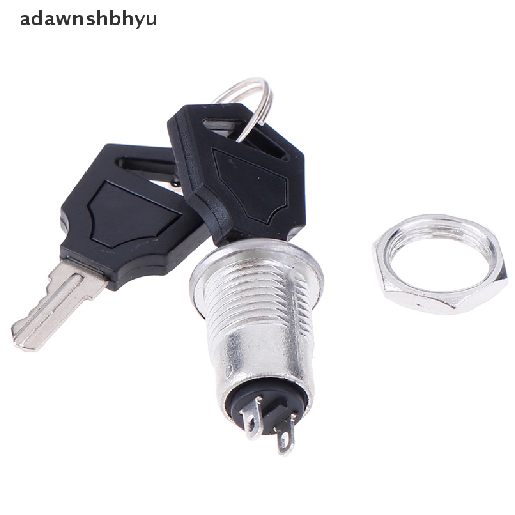 Adawnshbhyu 1pc 12mm Saklar Kunci Mini Saklar Kunci ON/OFF KS-02 KS02 Saklar Elektronik 3A 250V ID