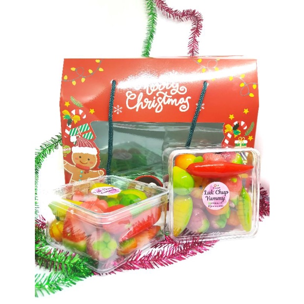 KUE HAMPERS NATAL 2022 HAMPERS KEKINIAN LUKCHUP MINI KUE BUAH MINI THAILAND REKOMENDASI HAMPERS DESSERT HAMPERS NATAL KUE NATAL HAMPERS HADIAH HAMPER