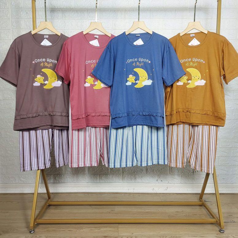 BEST SELLER ASLI ! BABY DOLL AMRO ori label putih celana pendek 3/4 dewasa baju tidur L XL babydoll 