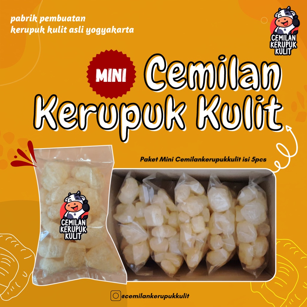 

Mini cemilan kerupuk kulit / kerupuk kulit asin / Kerupuk Kulit Asli Jogja